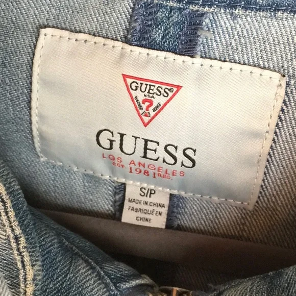EUC Guess Moto Style Denim Jacket - Picture 4 of 5